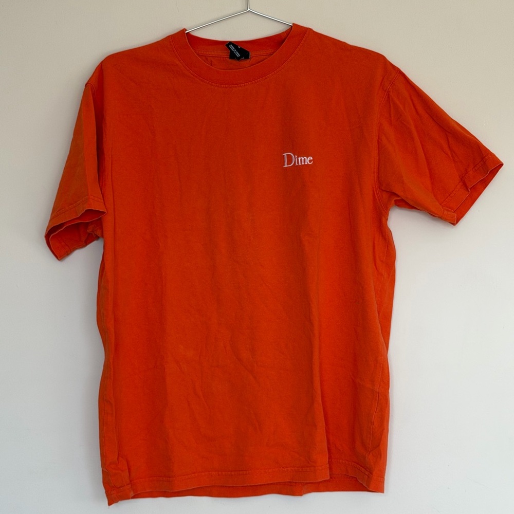 Dime Men's Orange Long Sleeve Tee